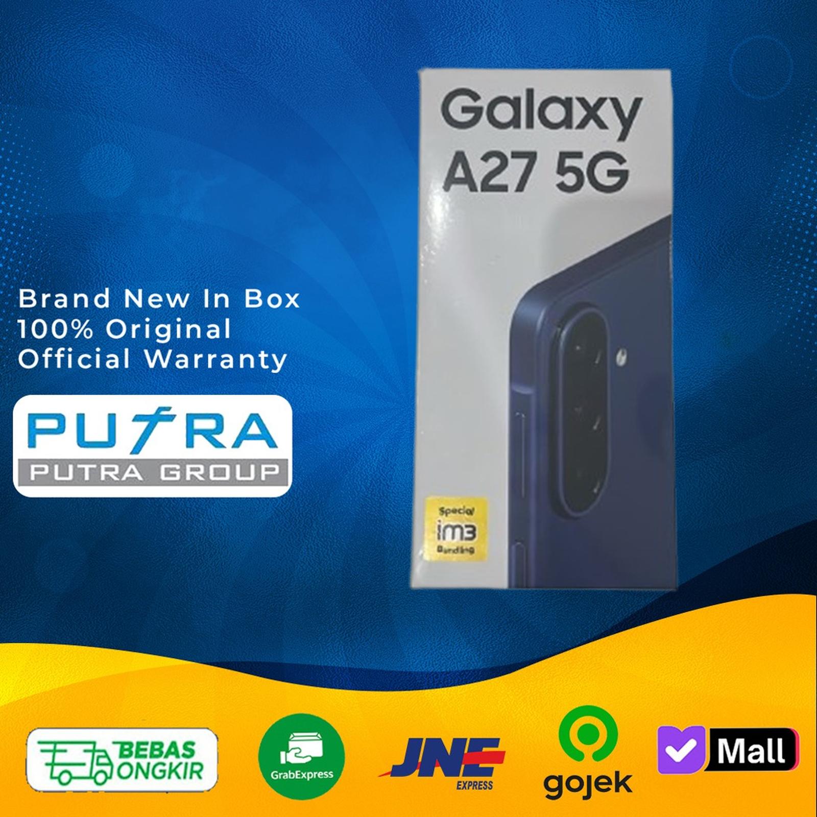 Samsung A27 5G 6/128GB 8/256GB Black Blue Pink Garansi Resmi Indonesia 1 Tahun - 6/128GB, Hitam