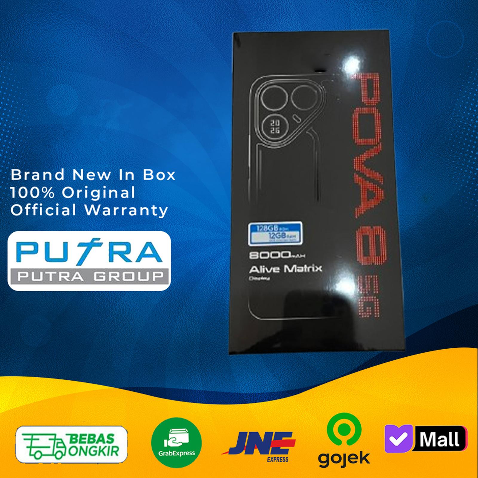 (RESMI) Tecno POVA 8 5G 6/128GB 8/128GB 8/256GB Black White Garansi Resmi Indonesia - 6/128GB, Black