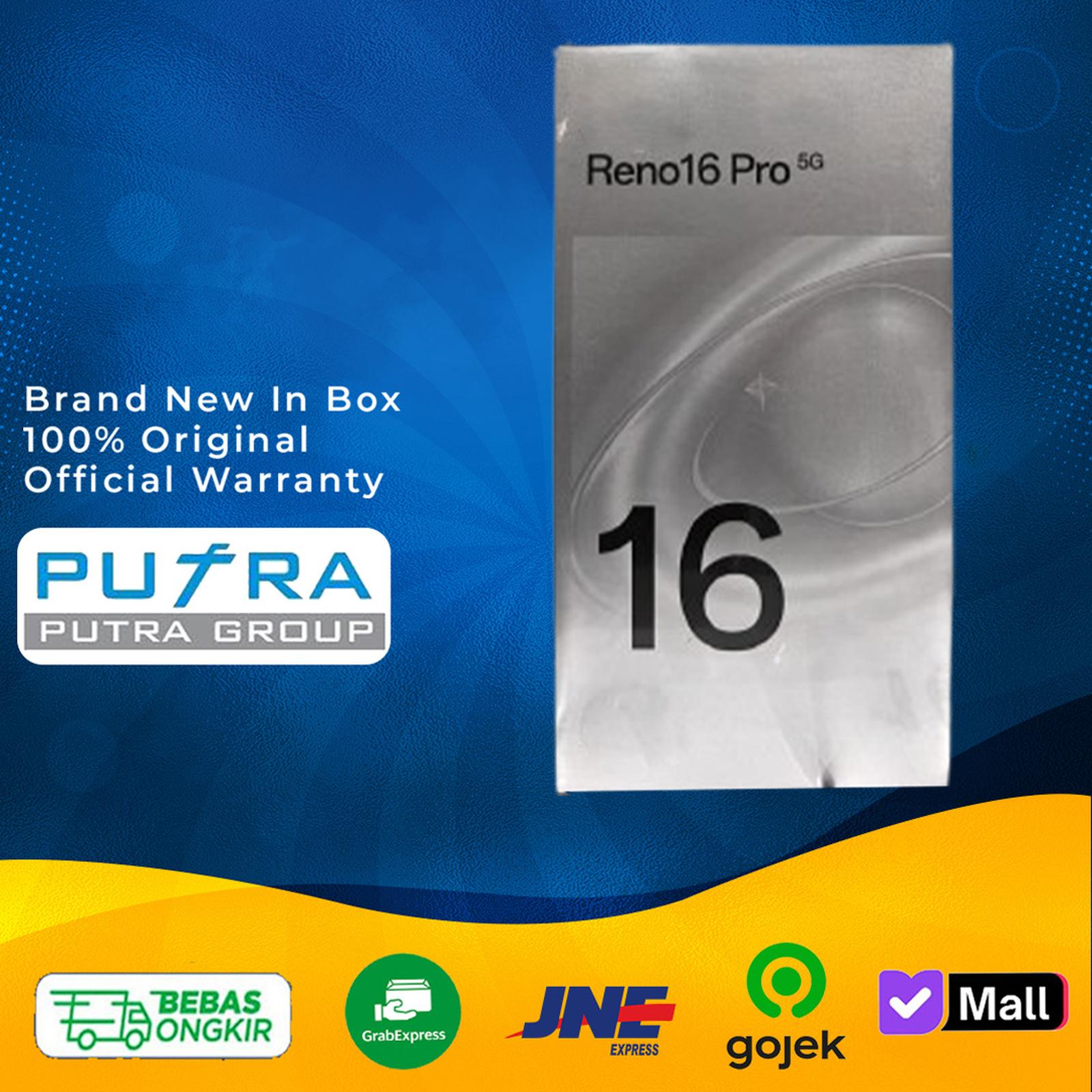 (RESMI) Oppo Reno 16 Pro 5G 12/256GB Hitam Putih Garansi Resmi Indonesia 1 Tahun - 12/256GB, Hitam