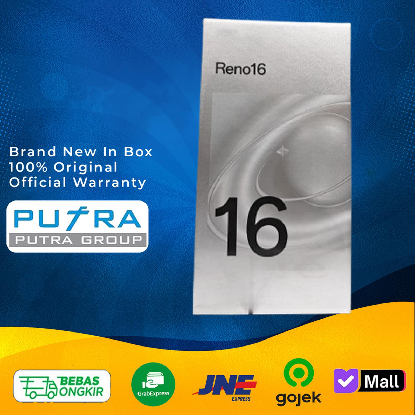 (RESMI) Oppo Reno 16 5G 8/256GB 12/256GB Putih Violet Garansi Resmi Indonesia 1 Tahun - 8/256GB, Putih