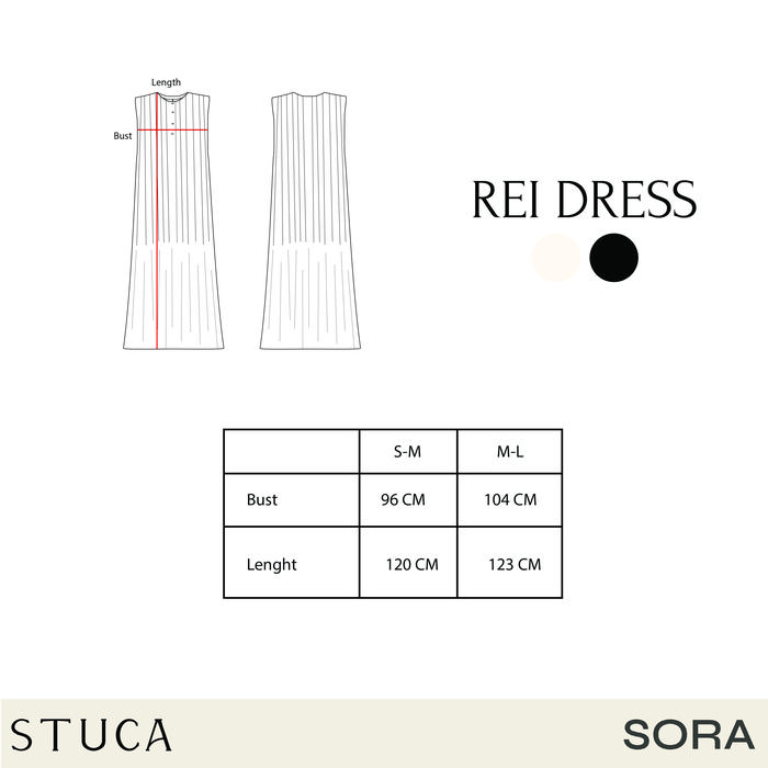 STUCA – Dress Wanita – Rei Dress (Midi Dress with Pintuck Detail) - BROKEN WHITE, S-M