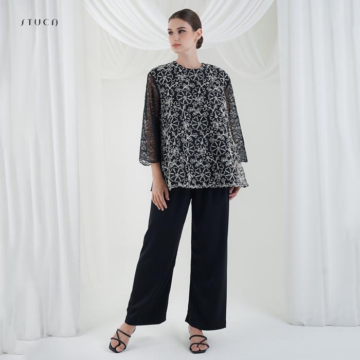 STUCA – Baju Lebaran – Soraya Blouse (Embroidered Tulle Blouse) - Off White