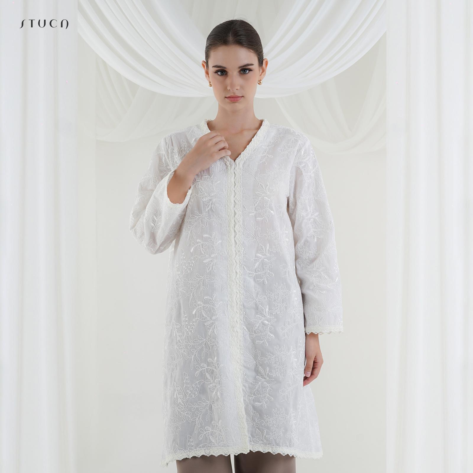 STUCA – Baju Lebaran – Florine Tunic (Embroidered Tunic Top) - Off White