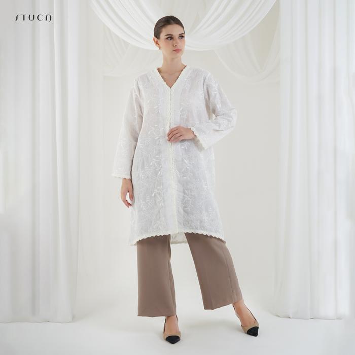 STUCA – Baju Lebaran – Florine Tunic (Embroidered Tunic Top) - Off White
