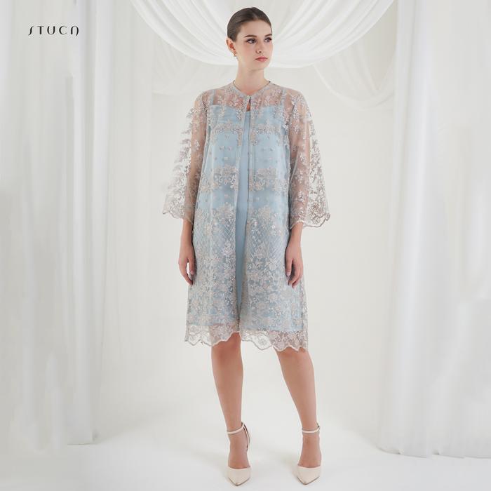 STUCA – Dress Lebaran – Zeirah Dress (Lace Outer Dress) - Cream foto 7