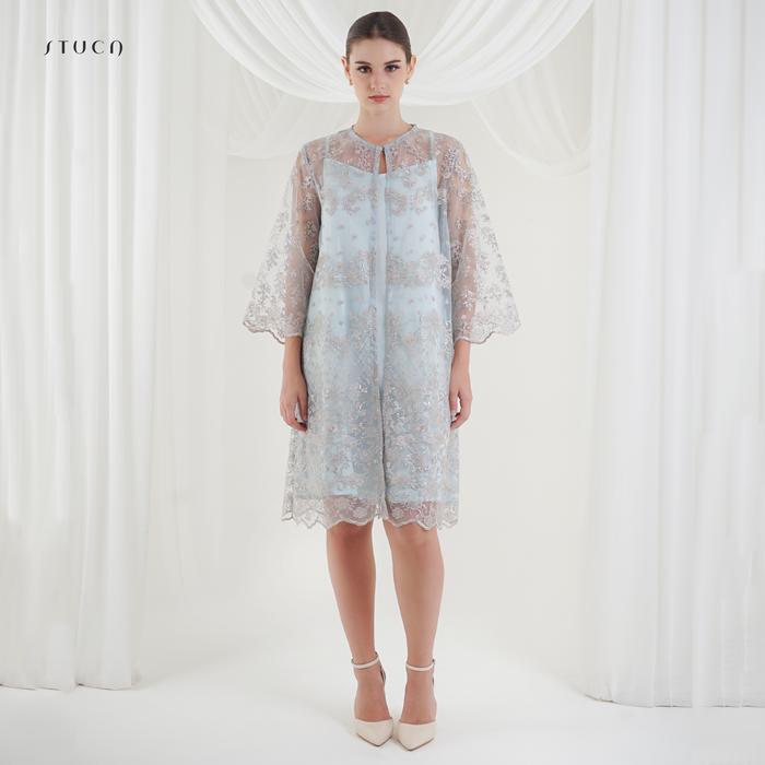 STUCA – Dress Lebaran – Zeirah Dress (Lace Outer Dress) - Cream foto 8