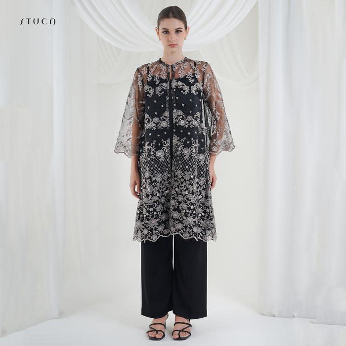 STUCA – Dress Lebaran – Zeirah Dress (Lace Outer Dress) - Cream foto 9