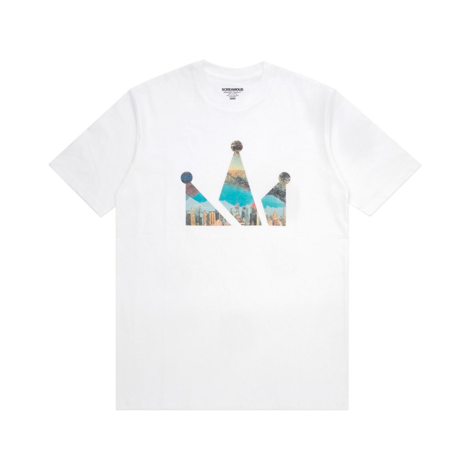 Screamous Kaos T-Shirt UPSIDE DOWN WHITE - WHITE, S