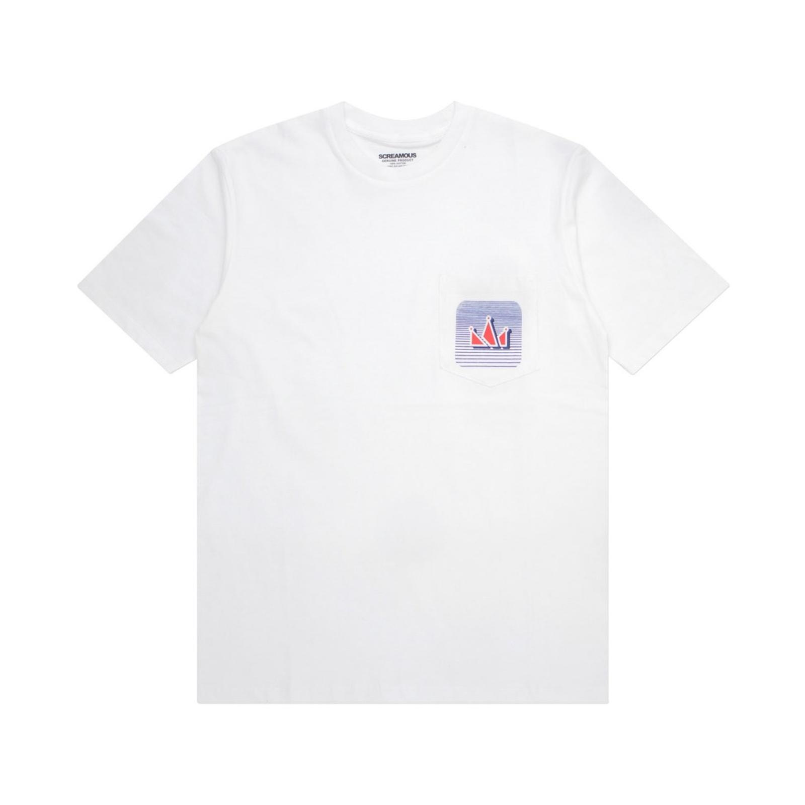 Screamous Kaos T-Shirt Pocket CROWN GLADE WHITE - WHITE, S