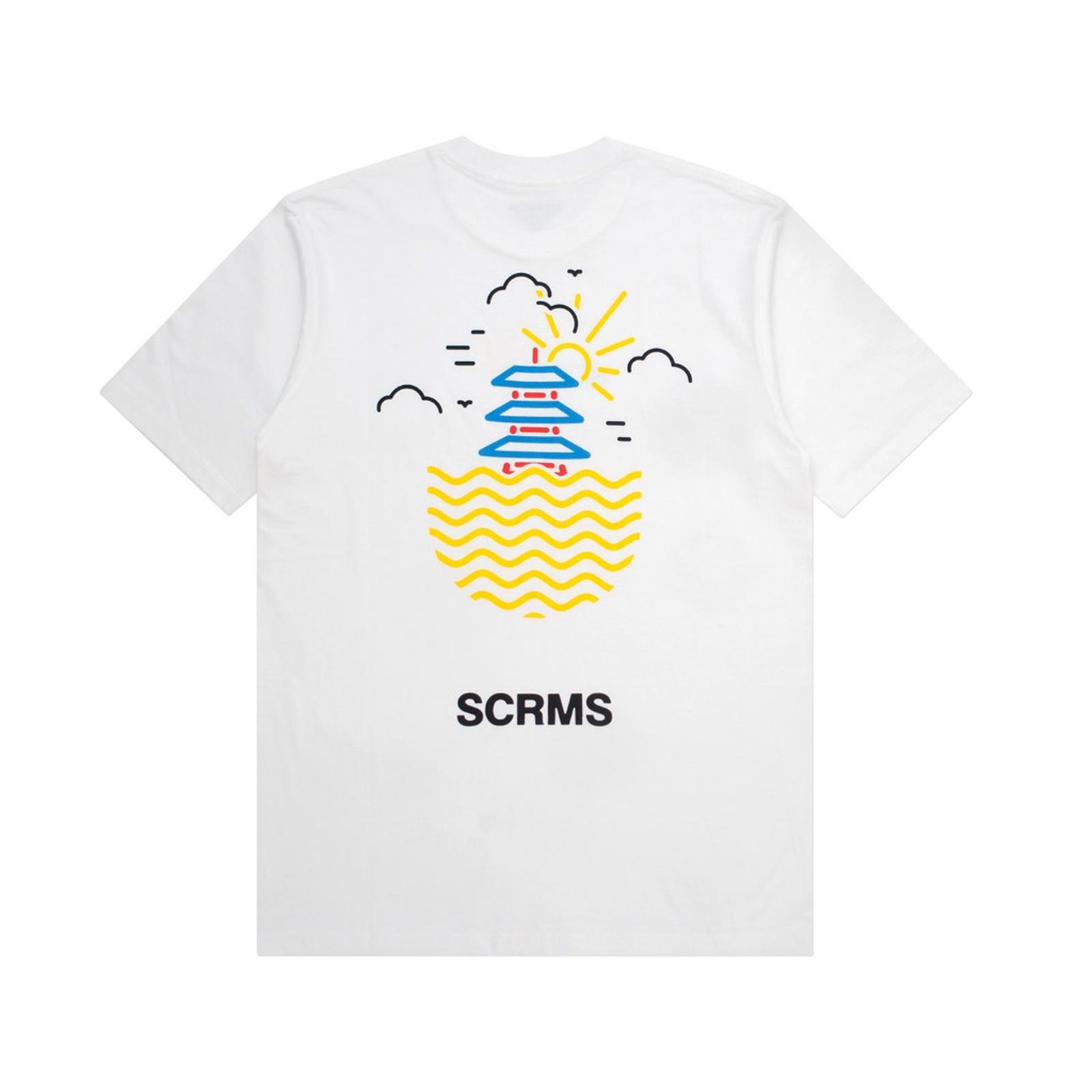 Screamous Kaos T-Shirt JAPAN CASTLE WHITE - WHITE, S
