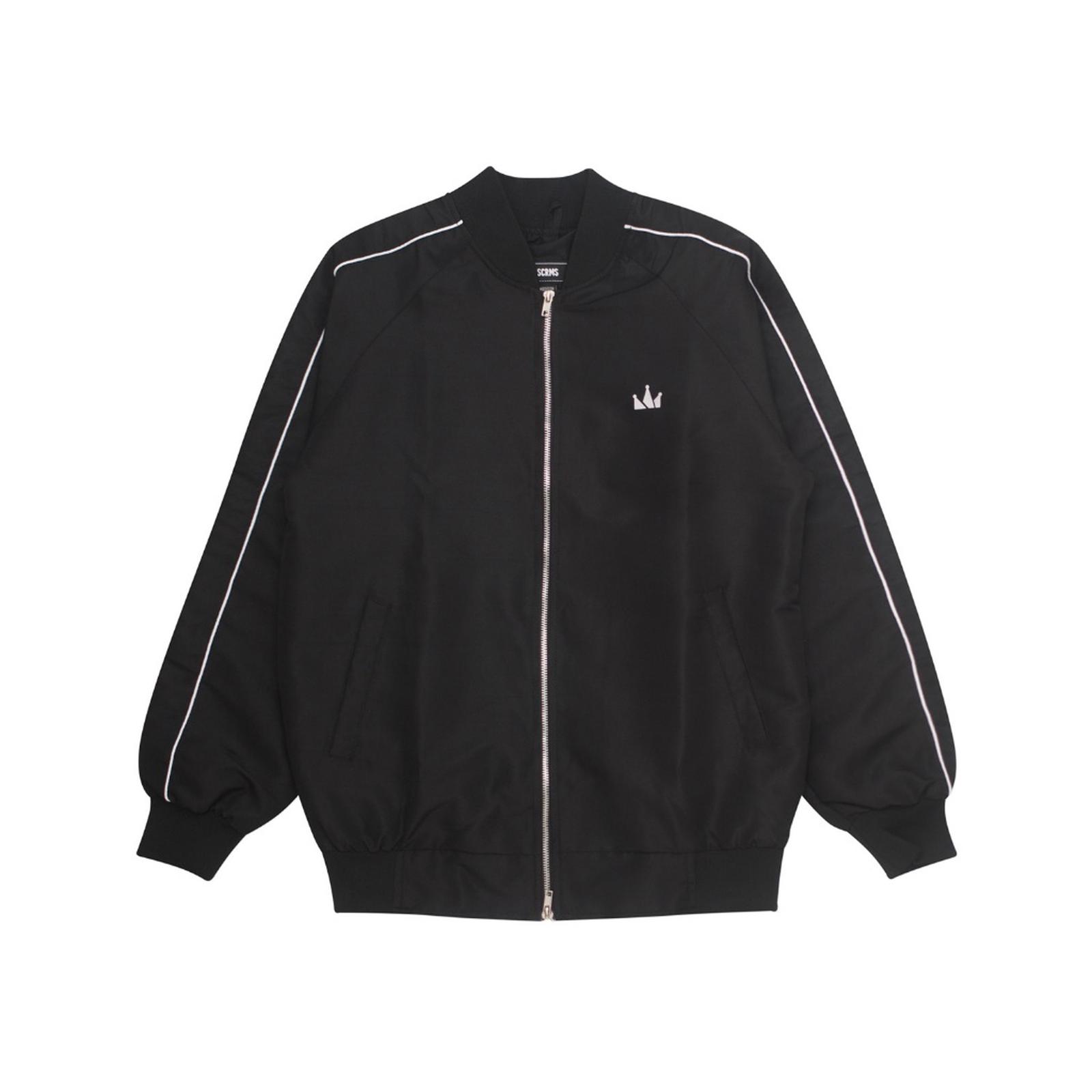 Screamous Bomber Double Zipper Jacket HELEZ BLACK - BLACK, S