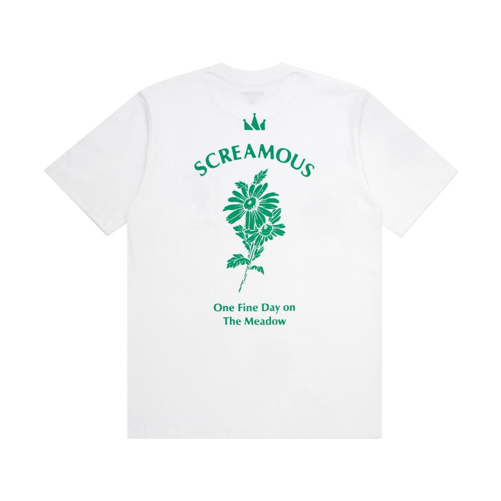 Screamous Kaos T-SHIRT MEADOW FLOWERS WHITE - WHITE, S