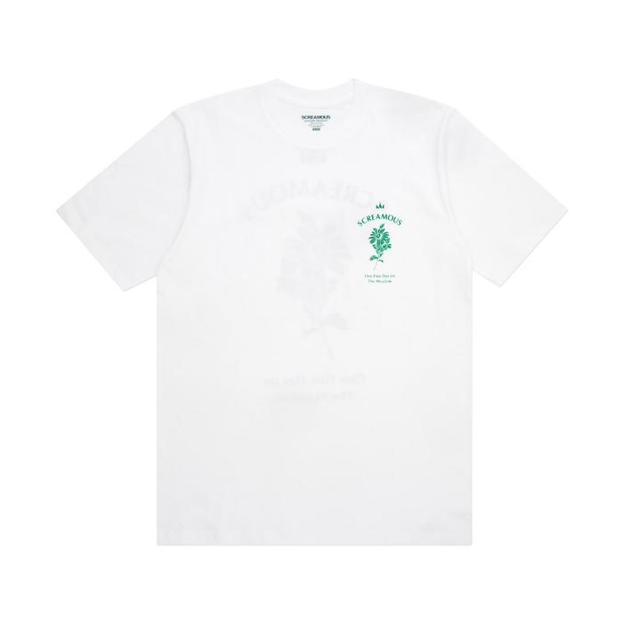 Screamous Kaos T-SHIRT MEADOW FLOWERS WHITE - WHITE, S