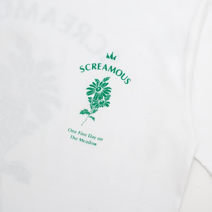 Screamous Kaos T-SHIRT MEADOW FLOWERS WHITE - WHITE, S
