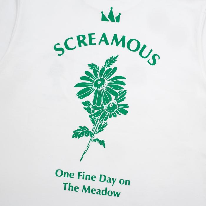 Screamous Kaos T-SHIRT MEADOW FLOWERS WHITE - WHITE, S