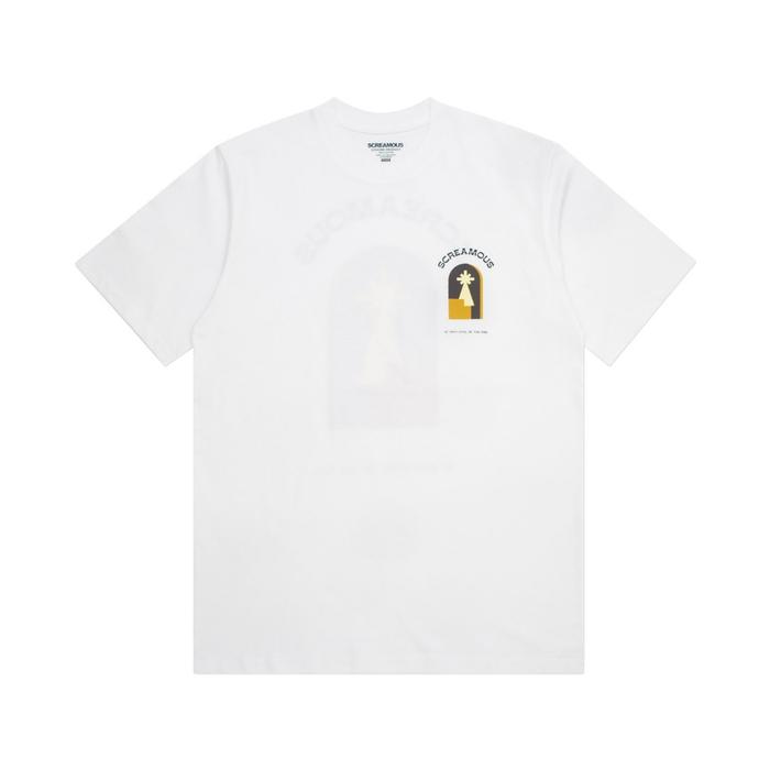 Screamous Kaos T-SHIRT ARCHING CROWN WHITE - WHITE, S