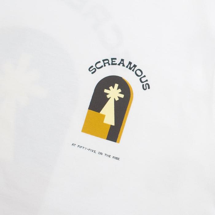 Screamous Kaos T-SHIRT ARCHING CROWN WHITE - WHITE, S