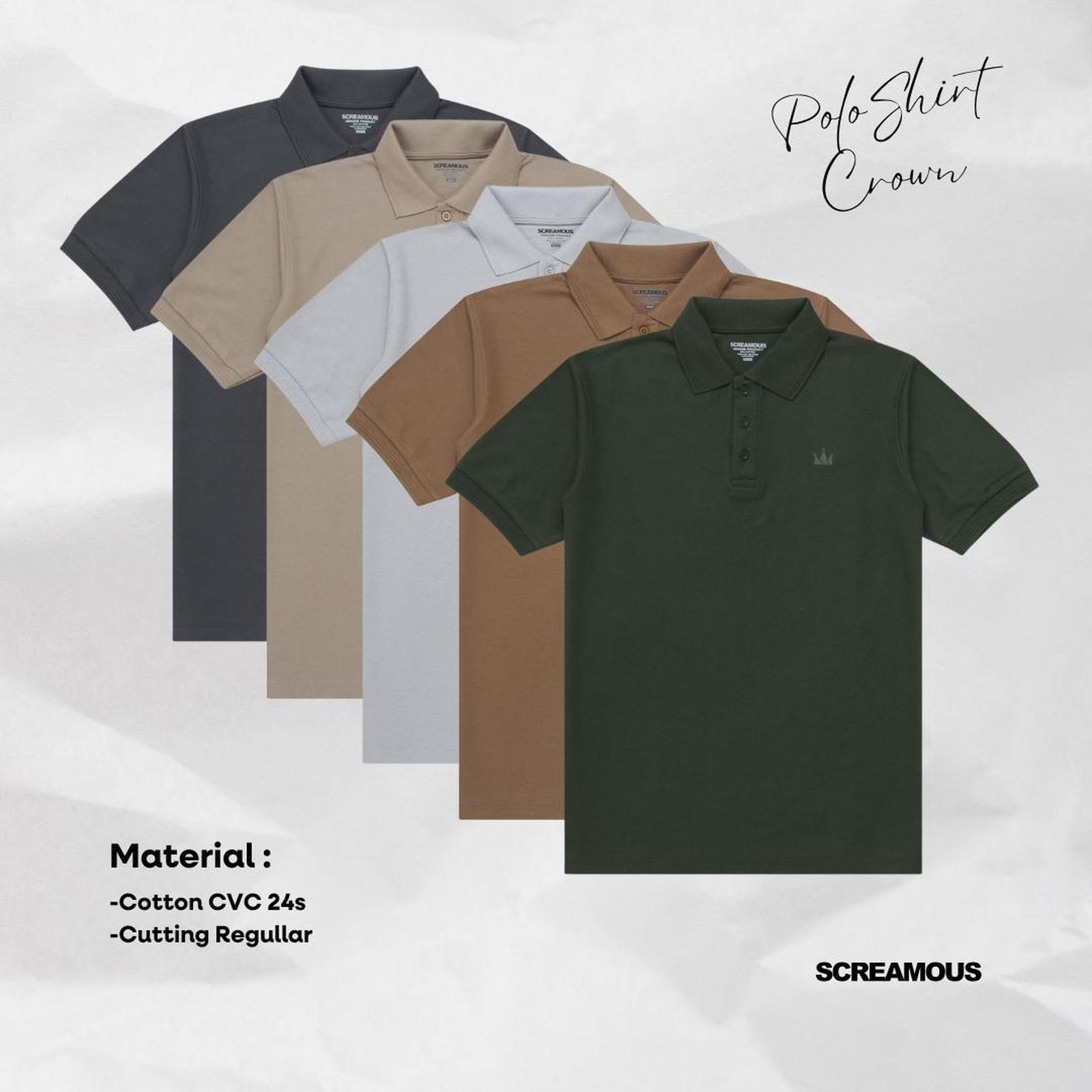 Screamous Polo Shirt CROWN - SAGE BROWN, S