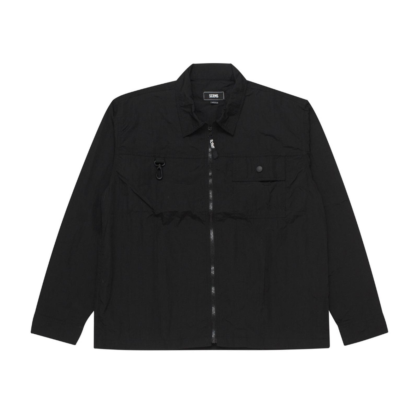 Screamous Kemeja Long Sleeve Overshirt URBEX MELDIVE BLACK - BLACK, S