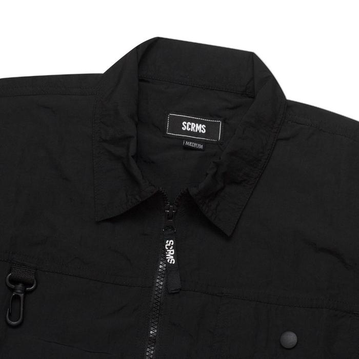 Screamous Kemeja Long Sleeve Overshirt URBEX MELDIVE BLACK - BLACK, S