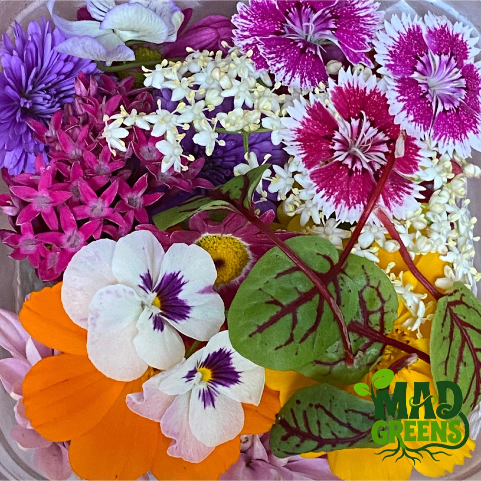 MADGreens - Mix Edible Flowers - Garnish - Fresh Cut
