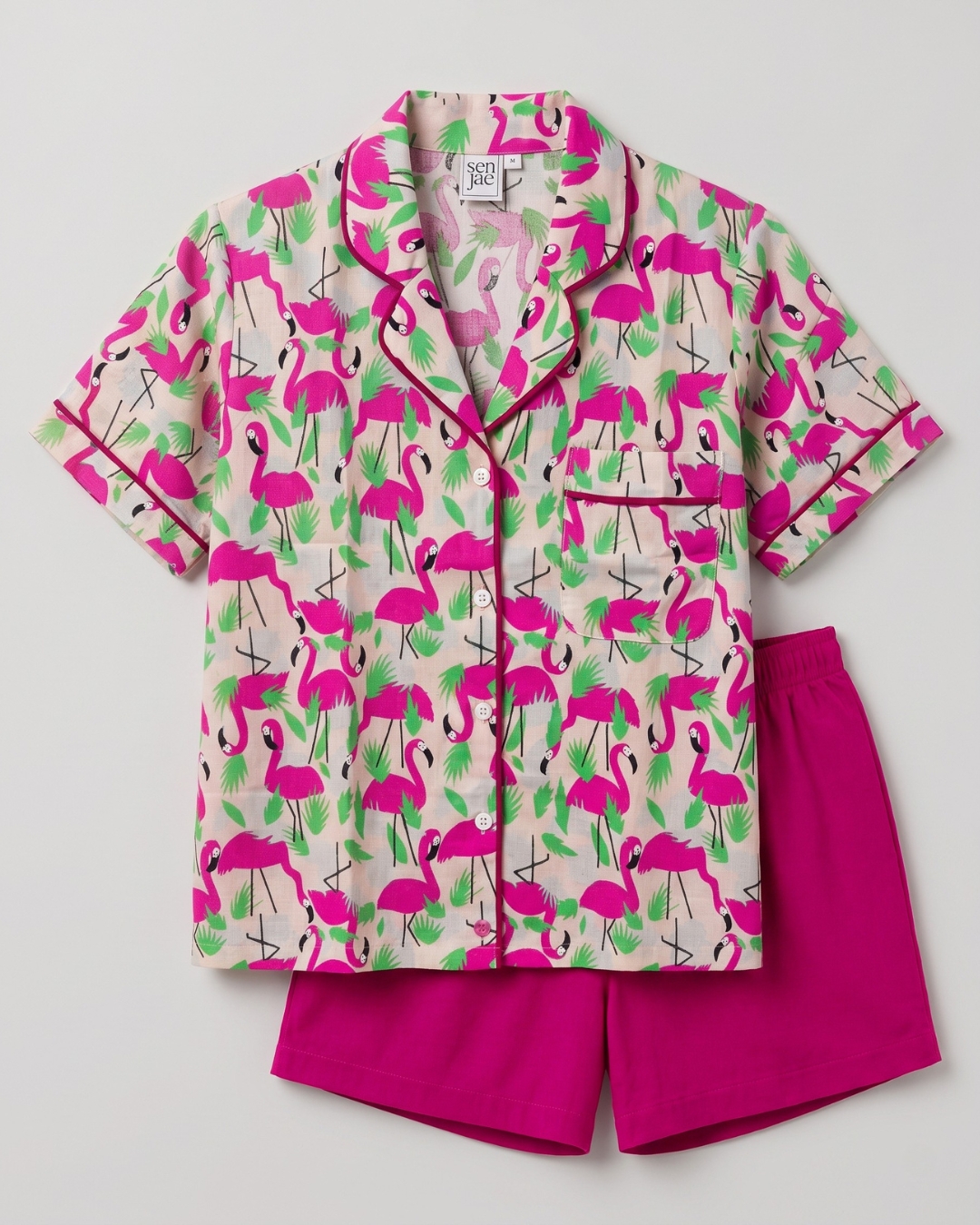 Piyama Rayon Flamingo