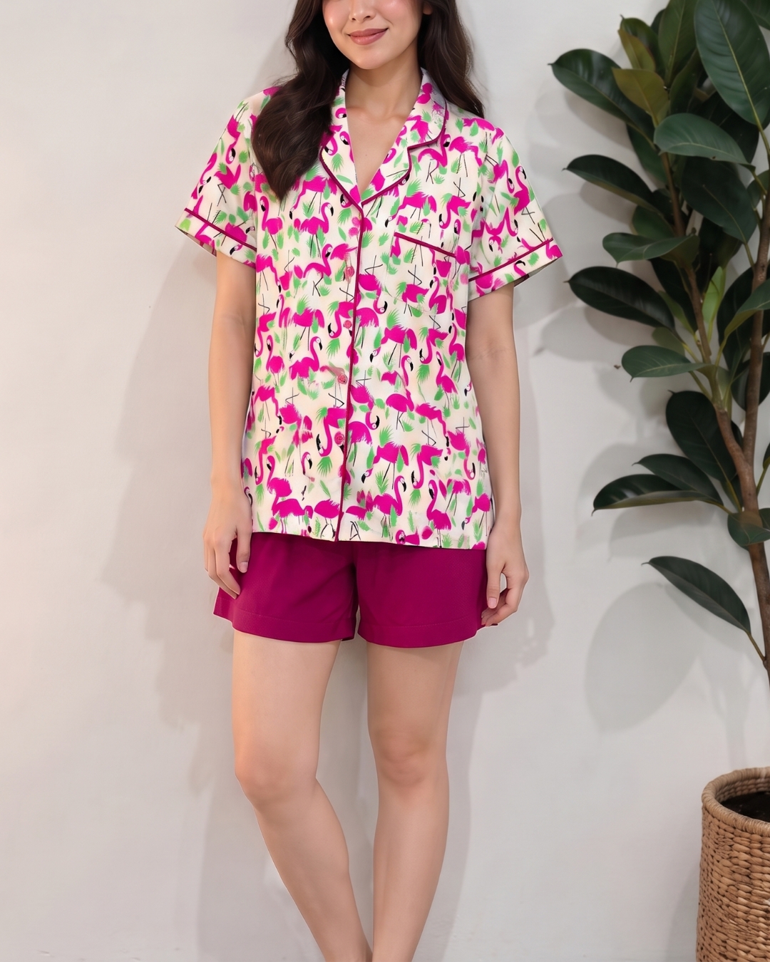Piyama Rayon Flamingo
