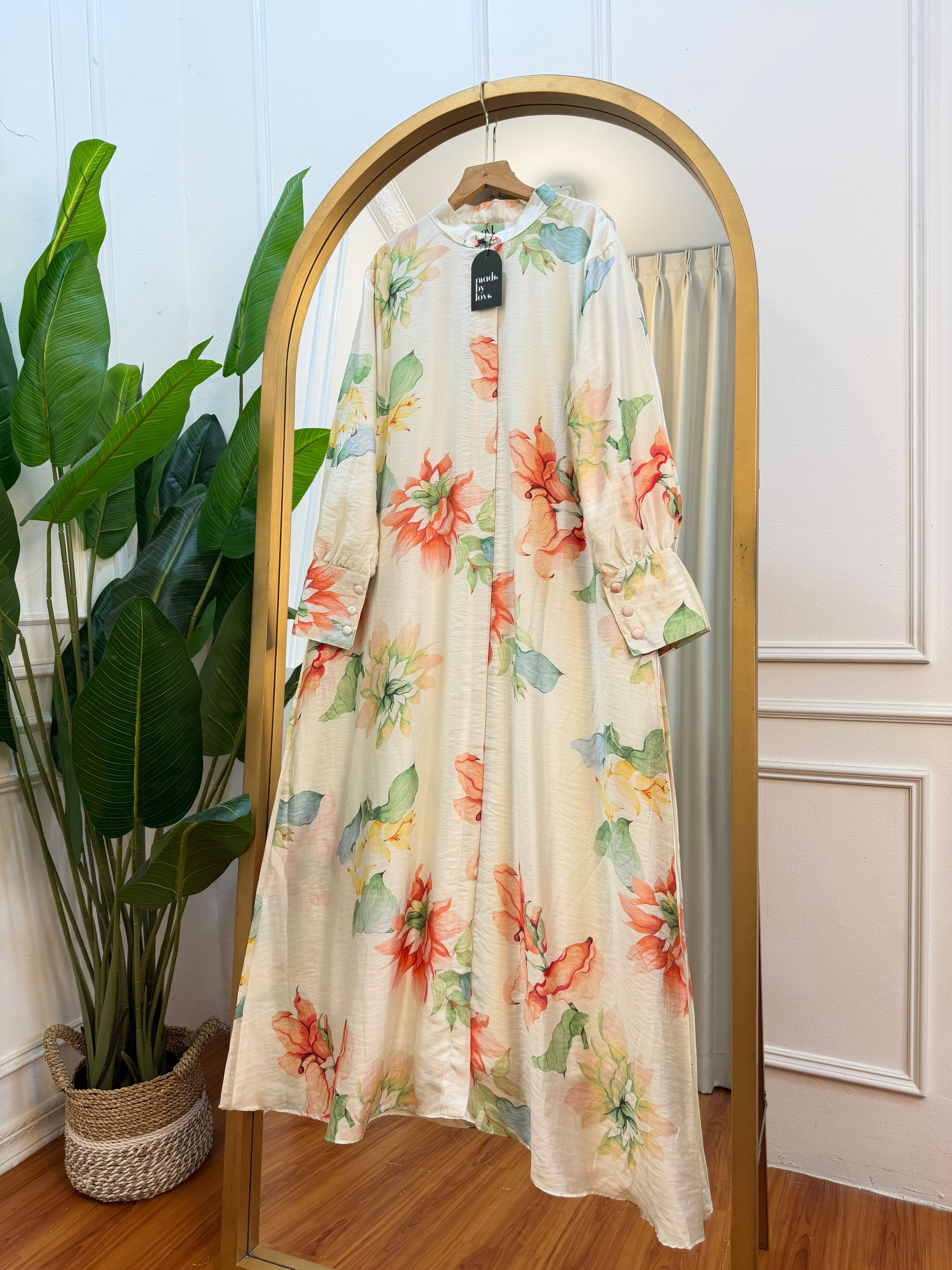 Long dress corak bunga foto 2