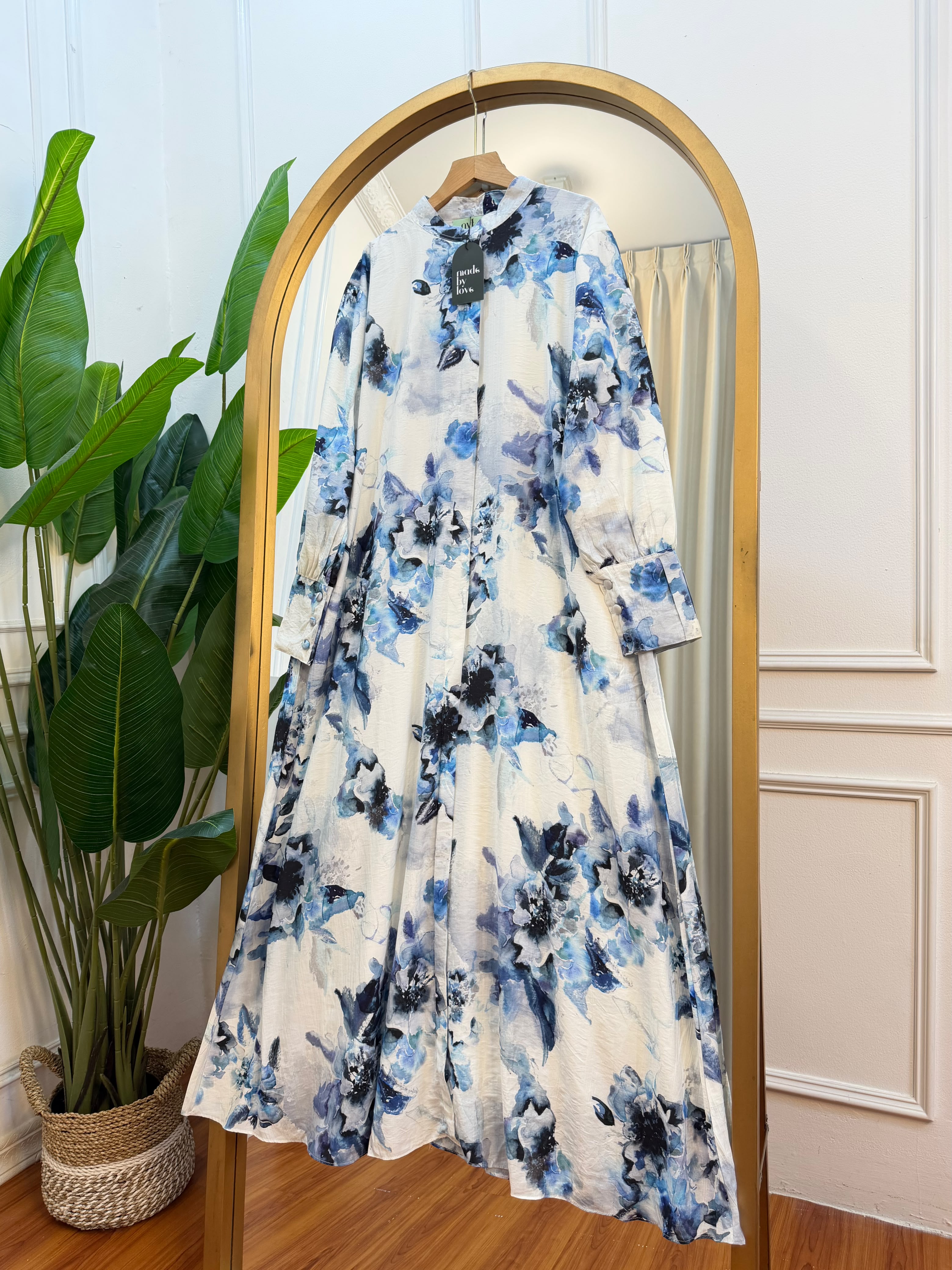 Long dress corak bunga foto 3