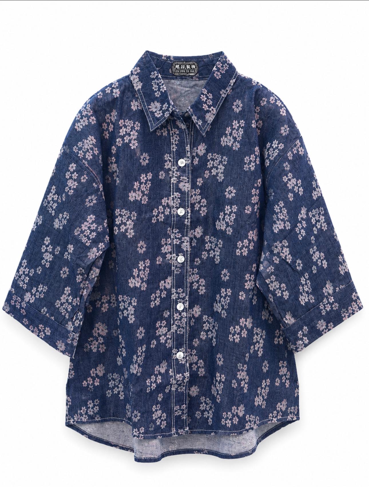 Blus jeans corak wash foto 2
