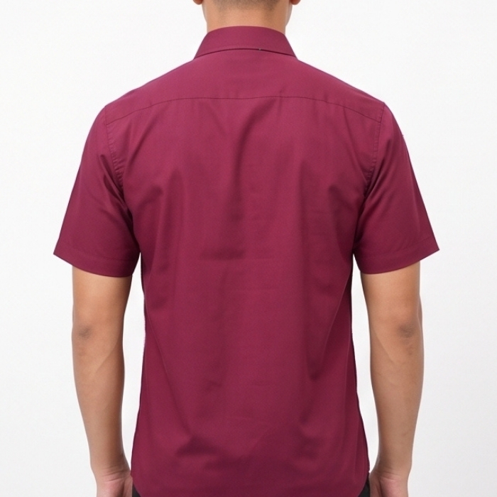 ALISAN KEMEJA LENGAN PENDEK MAROON