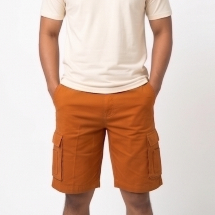 CELANA PENDEK CARGO RUST ORANGE