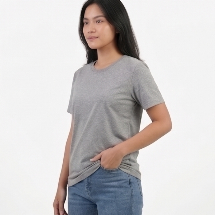KAOS BASIC LENGAN PENDEK ABU MISTY