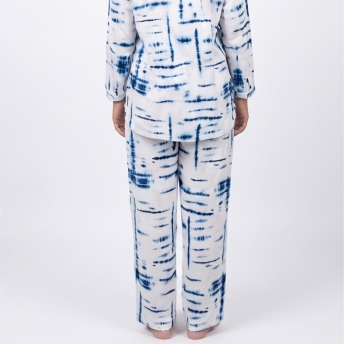 PIYAMA SET PANJANG TIE DYE INDIGO