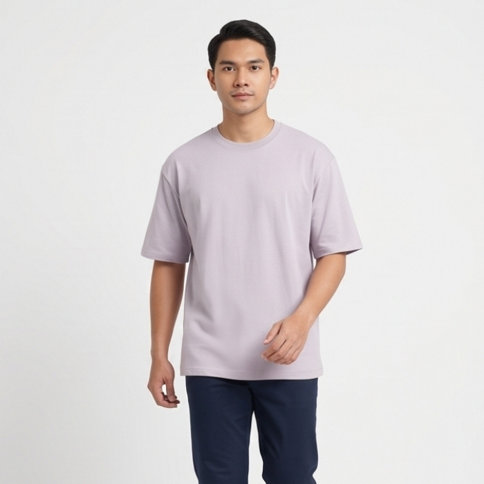 KAOS OVERSIZED LENGAN PENDEK LIGHT GREY