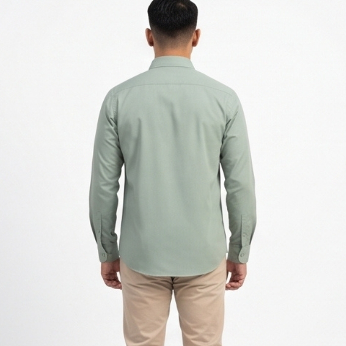 KEMEJA FORMAL LENGAN PANJANG SAGE GREEN