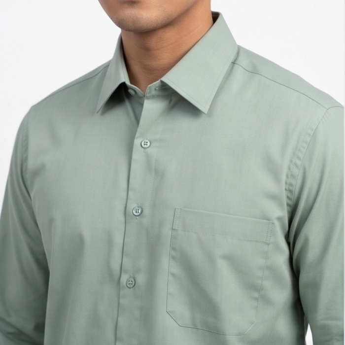 KEMEJA FORMAL LENGAN PANJANG SAGE GREEN