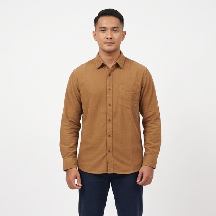 KEMEJA LENGAN PANJANG CAMEL
