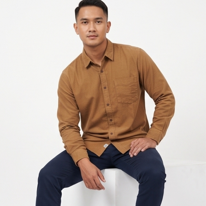 KEMEJA LENGAN PANJANG CAMEL