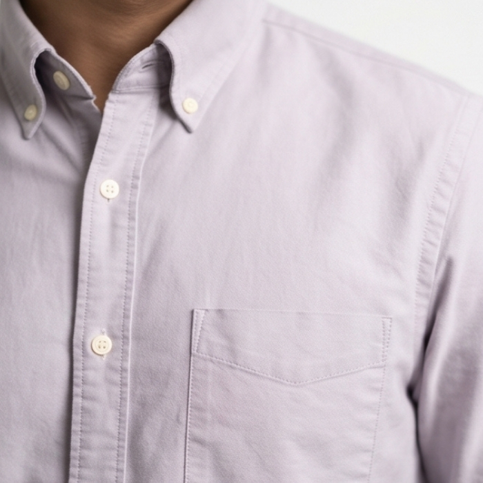 UNIQLO KEMEJA OXFORD LENGAN PANJANG LIGHT GREY