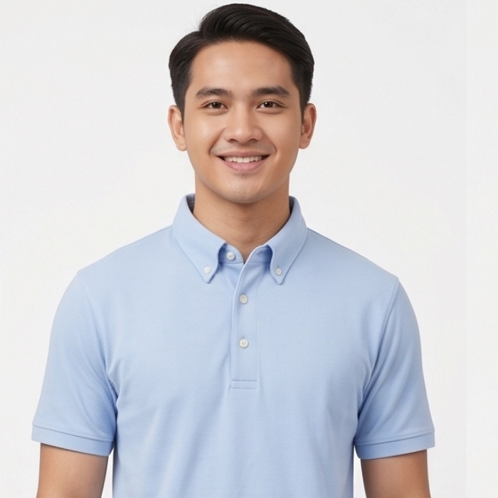 UNIQLO POLO BUTTON DOWN SKY BLUE