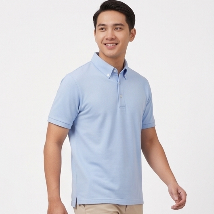 UNIQLO POLO BUTTON DOWN SKY BLUE