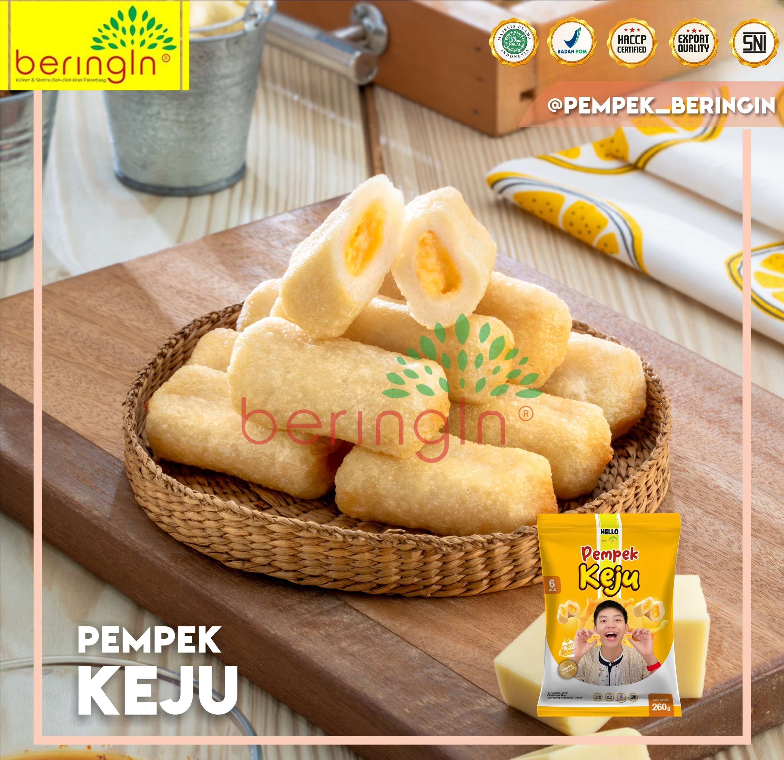 Beringin Pempek Keju 6 pcs