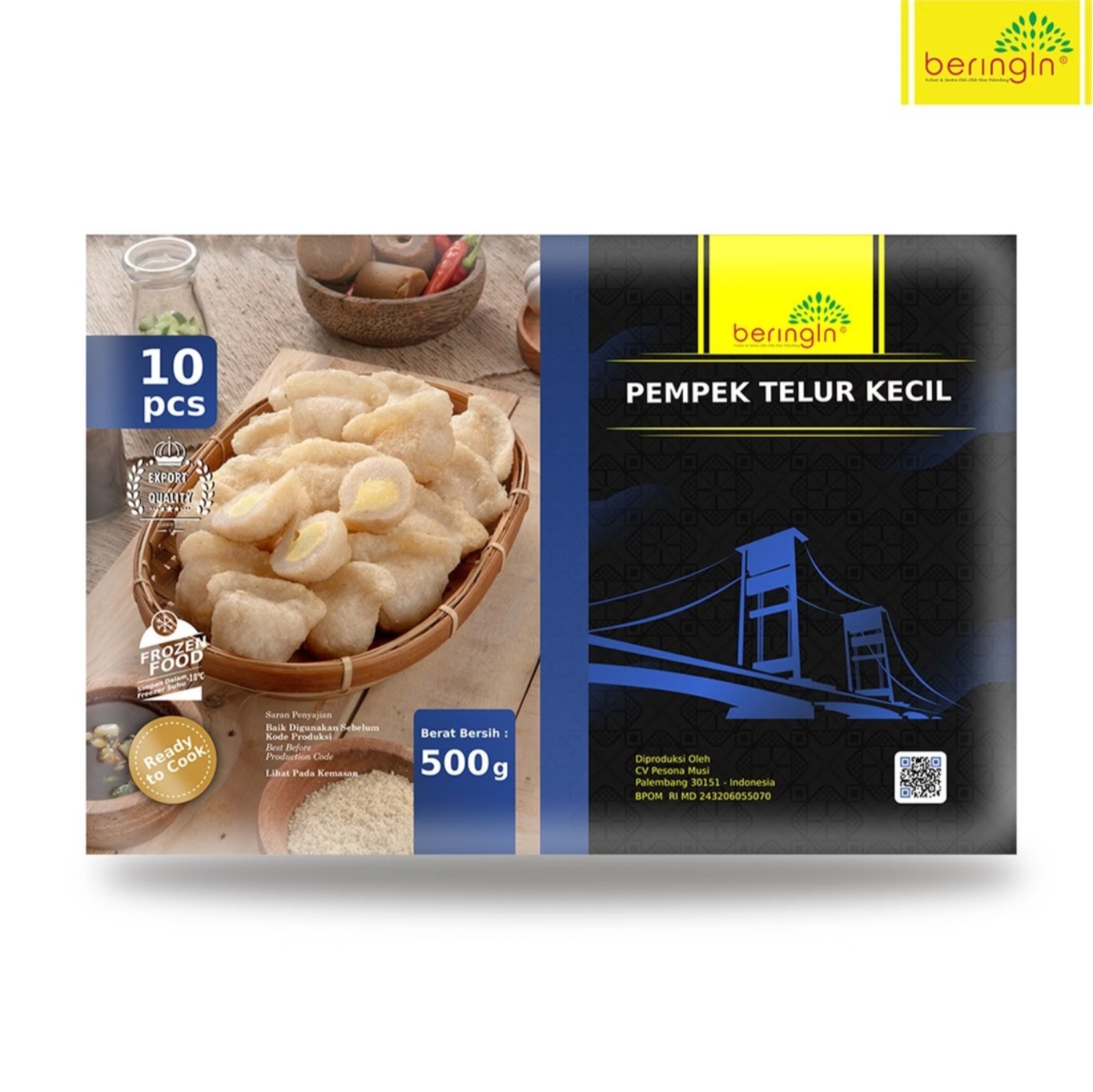 Beringin Pempek Telur Keci 10 Pcs
