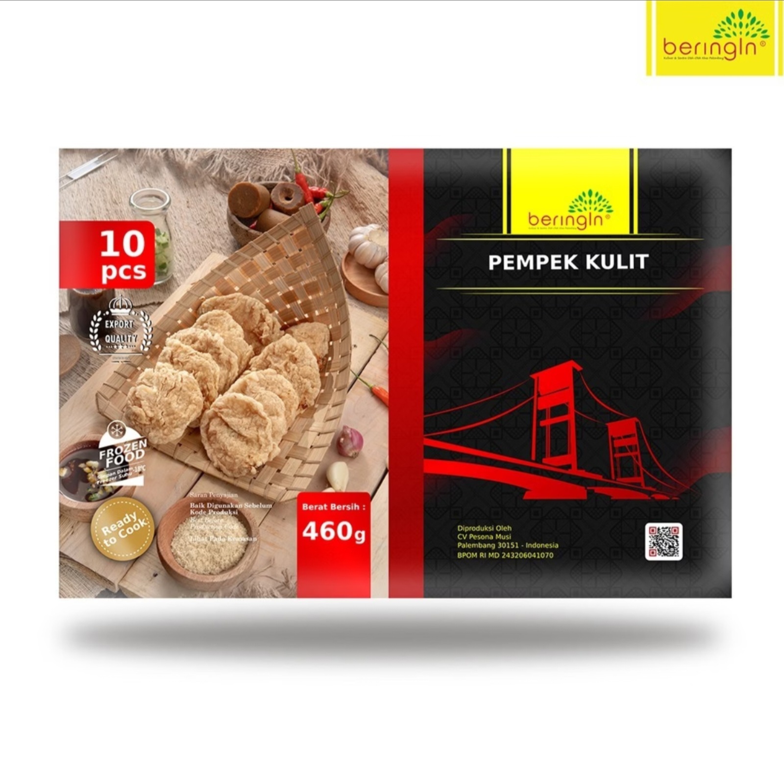 Beringin Pempek Kulit Crispy 10 pcs