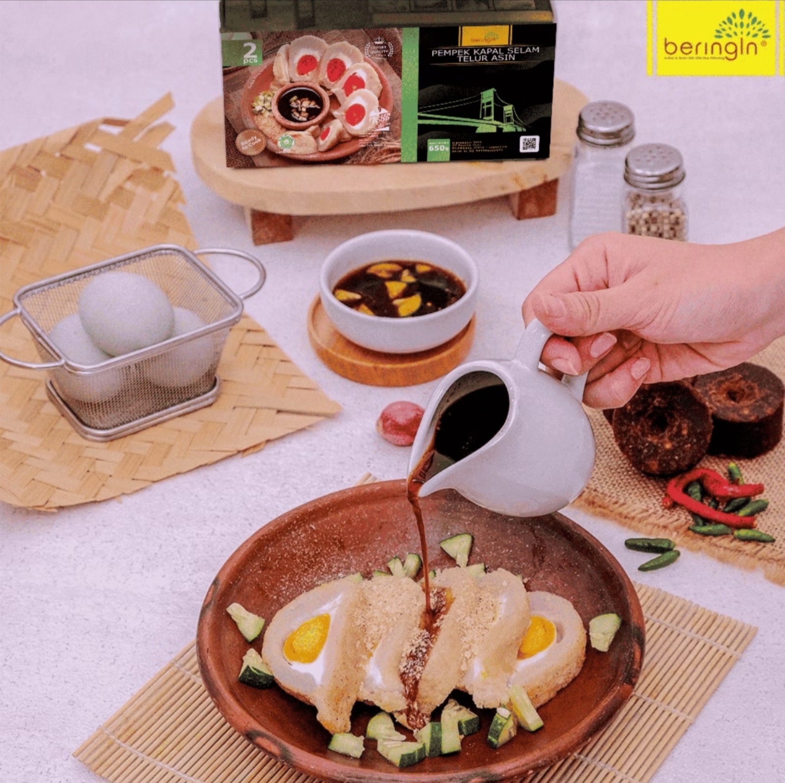 Beringin Pempek Kapal Selam Telur Asin 2 pcs