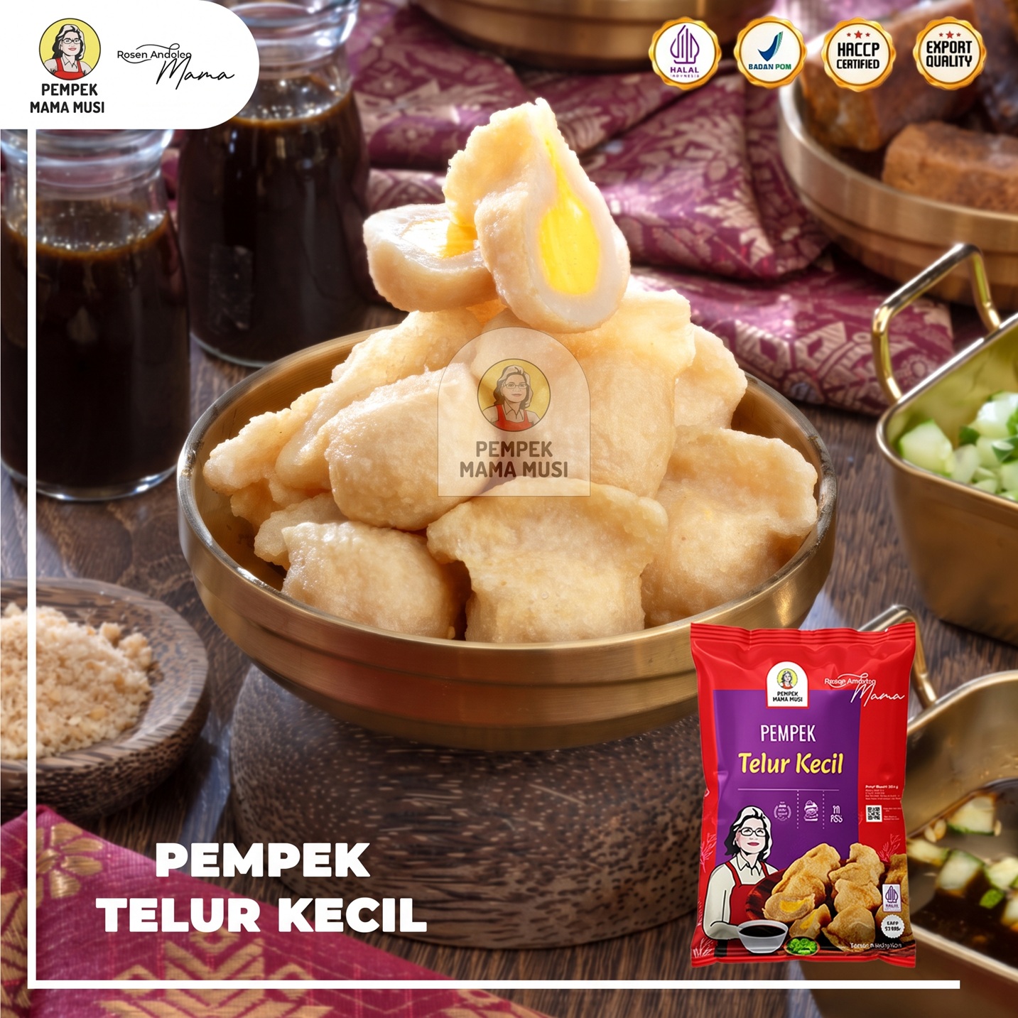 Mama Musi Pempek Telur Keci 10 Pcs