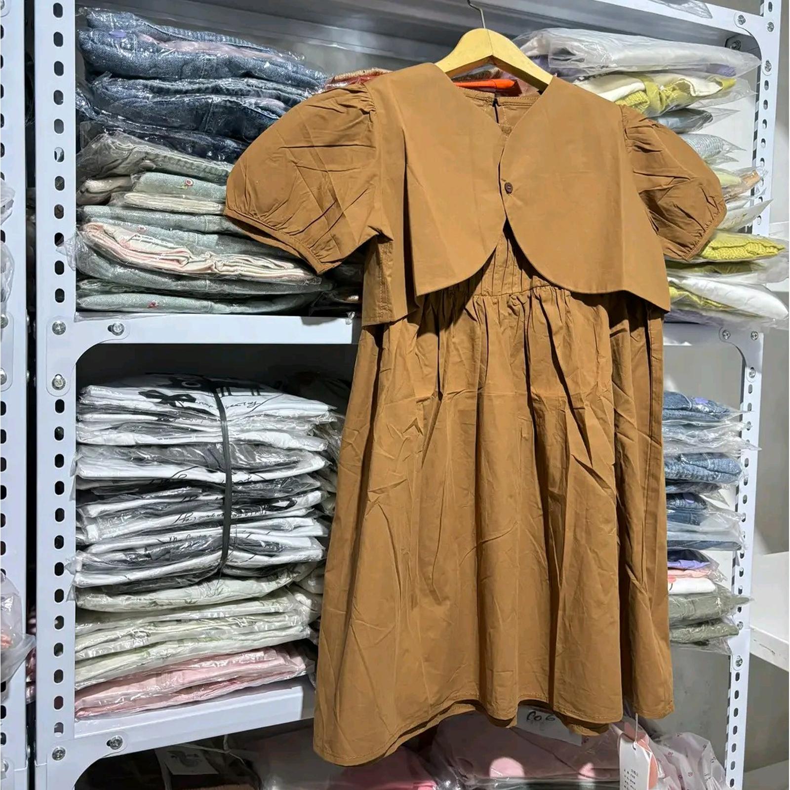 DRESS 2IN1 BKK COKLAT PREMIUM USIA 6.8.9.10 TAHUN - COKLAT, 120
