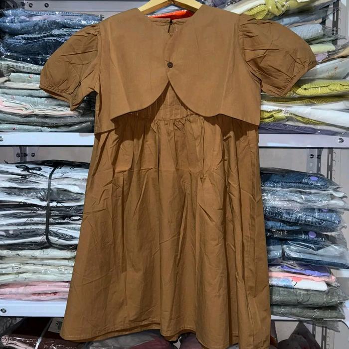 DRESS 2IN1 BKK COKLAT PREMIUM USIA 6.8.9.10 TAHUN - COKLAT, 120 foto 2