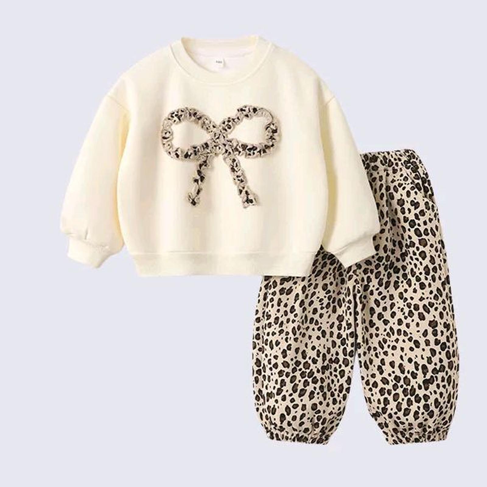 [4-7th] SETELAN SWEATER PITA LEO PREMIUM USIA 4-7 TAHUN - CREAM, 130 [est 6-7th]